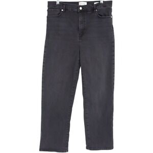 FRAME Le Sleek Straight Jeans Dark Wash Women's Size 32 High Rise Strectch Denim